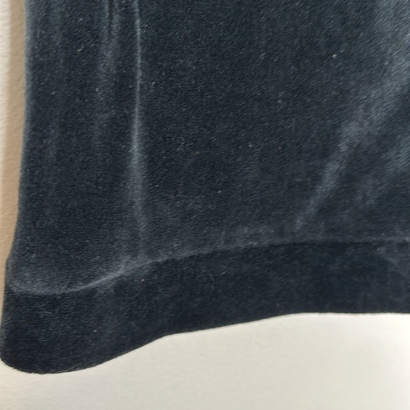 T11 Juicy couture black velvet sleep top long sleeve black size medium - Picture 5 of 10